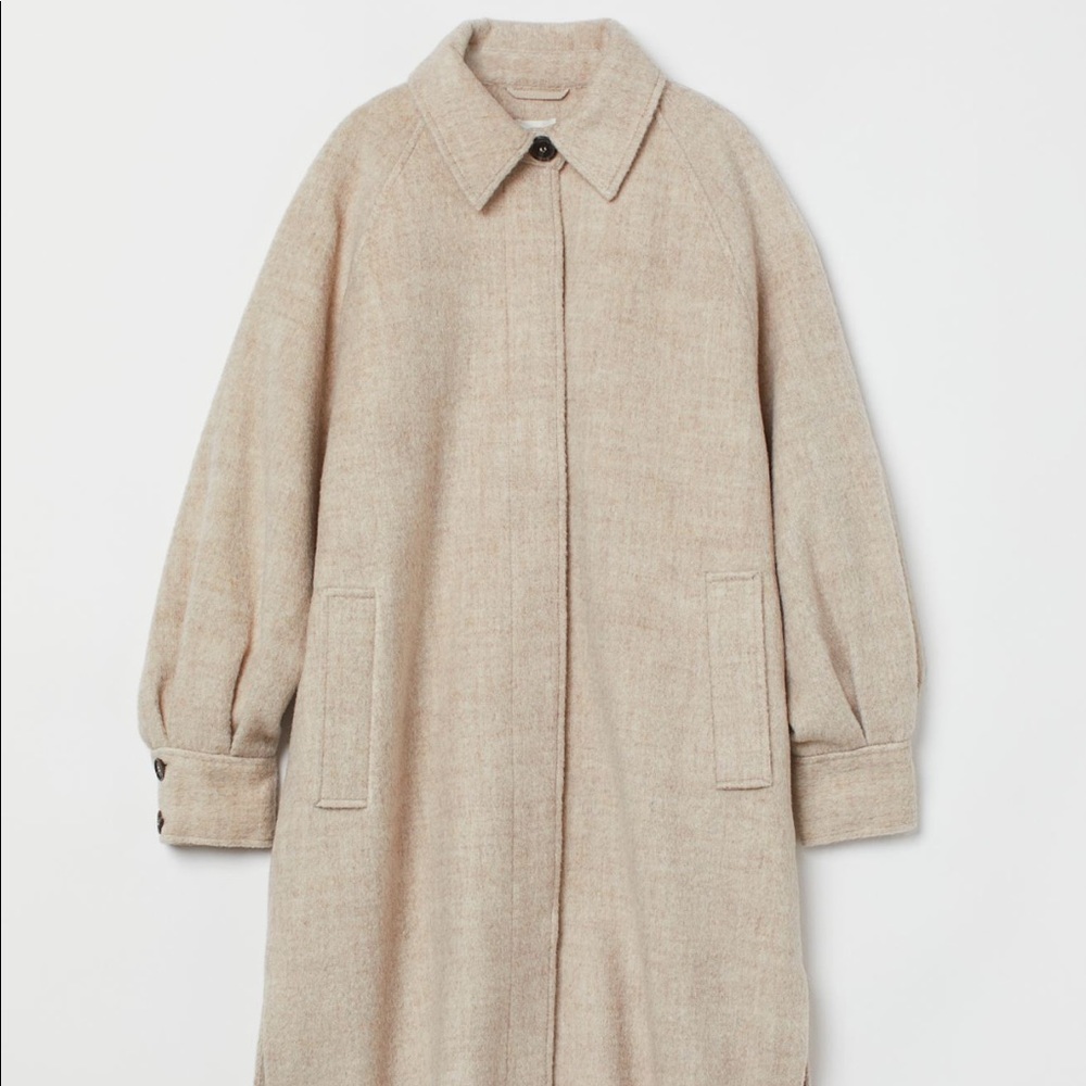 H&M oversized coat (long shirt jacket look)
